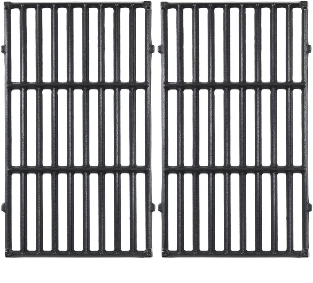 7637 Grill Grates for Weber Spirit E210,17.5 Inch Grill Parts for Weber Spirit E210 , E220 ,S210 ,S220 ,S215 with Front Control,Cast Iron Replacement Parts for Weber Spirit 200 & GS4 Spirit II E210, 2 pack