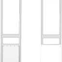 XLarge Dog Door for Sliding Glass Doors, Adjustable 75.39"-81.3" Slider Height, Extra Large Dog Door for Sliding Door, All-Metal Framed & Tempered Glass Lockable Panel Can Slide Up and Down