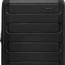 Traveler's Choice Pagosa Hardshell Expandable Luggage with Spinner Wheels, Black, 22-Inch Carry-on