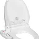 CCV Bidet Toilet Seat Elongated with Dryer, Electric Bidets Toilet Seats Warm Water, Heated Bidet Seat with Self-Cleaning Nozzle, Soft Closing Lid, Nightlight, Temperature Adjustable, Feminine Wash