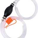 KATUMO Gasoline Siphon Hose, Gas Oil Water Fuel Transfer Siphon Pump, Portable Widely Use Hand Fuel Pump, Fuel Transfer Pump with 2 Durable PVC Hoses (1 pack)