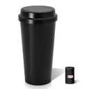 2 x Car Trash Can Bin with Lid - Mini Car Garbage Can Cup Holder-Black Small Leakproof Vehicle Trash Bin-Automotive Organizers and Storage for Back Seat Door SUV Accessories