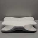 BNXIANG Cervical Neck Pillow for Neck Pain Relief and Sleeping, Memory Foam Pillow with Breathable Pillowcase, Ergonomic Contour Neck Support Pillow for Side, Back, Stomach Sleepers (Light Gray)