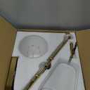 ZSMAIKU Bathroom Light Fixtures,23.6 IN Bathroom Vanity Lights Over Mirror，3Light Antique Brass Vintage Wall Sconce With Flared White Fabric Lampshade For Bedroom,Living Room,Foyer,Hardwired,E12 Base