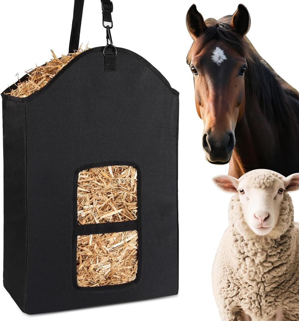Hay Bag Goat Hay Feeder Durable, Easy to Hang, Suitable for Horses, Donkeys, Cows, Sheep, Etc