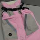 IECOii Dog Winter Coat with Harness Built in, Waterproof Windproof Dog Coats for Large Dogs, Thermal Fleece Lined Cold Weather Jackets with Zip, Outdoor Warm Snow Jacket Reflective, Pink, XLarge