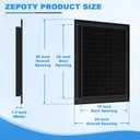20"x26" Gable Vent Aluminum Alloy – High-Airflow Vent for House & Shed, Rustproof Metal Mesh Blocks Small Animals, Waterproof & Anti-Condensation, Opening 18"x24" Black