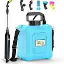 Garden Weed Sprayer 2 Gallon – Portable Pump Pressure Sprayer for Fertilizing, Pest Control, Plant Watering & Outdoor Cleaning | Ergonomic Shoulder Strap & Non-Clog 6-Pattern Nozzle