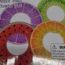 Jasonwell Inflatable Pool Toys Floats for Swimming Pool Party Lake Beach Kids Adults - 4 Pack Floaties Pool Tubes Swim Rings Fruit Water Floaty Watermelon Kiwi Orange Grape