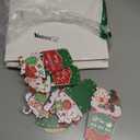 MotiMind 12 Pcs Christmas Card Money Gift Holder Wooden Coffee Money and Gift Card Sleeves Christmas Cash Holders for Xmas Tree Ornament Winter Holiday Party Decor