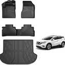 Floor Mats & Cargo Liner Set fit for 2015-2018 Nissan Murano,TPE All Weather Mats Floor Liners Murano 2018 2017 2016 2015 Waterproof Cargo Trunk Mat Car Murano Accessories Mats (not fit 2017.5)