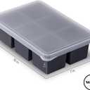 W&P Cup Cubes Silicone Freezer Tray with Lid, Blue, Makes 6 Perfect 1-Cup Portions, Freeze & Store Soup, Broth, Sauce, Leftovers, Dishwasher Safe