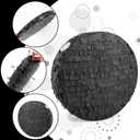 Black Round Blank Pinata Circle Folding Pinata with Bat Stick Blindfold Confetti for Kids Birthday Wedding Celebration Baby Shower Carnival Party Supplies,13 x 13 x 3.15 Inches