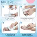 VitalCozy 100 Pcs Rinse Free Bathing Wipes Bulk Sponges Bath Wipes All in 1 Shower Rinse Free Bath Sponges Wash Cloths for Campers, Hikers, Adults, Elderly