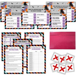 Ycyfckdr Halloween Feud Game, Halloween Game for Adults, Getting Fun in The Party, Indoor Trivious Card, Night Fun Trivia Quiz for Family, Trick Or Treat Games, 1 Pack -002