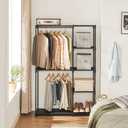SONGMICS Portable Closet, Freestanding Closet Organizer, Clothes Rack, 44.1"L x 65"H