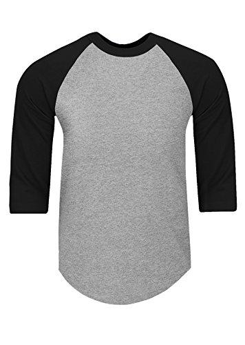 Shaka Wear Baseball Raglan Shirt – Men’s Classic 3/4 Sleeve Casual Cotton Tee Top Sport Active Athletic Jersey Tshirt RA0502 H.Grey/Black Large Shaka Wear Baseball Raglan Shirt – Men’s Classic 3/4 Sleeve Casual Cotton Tee Top Sport Active Athletic Jersey Tshirt RA0502 H.Grey/Black Large