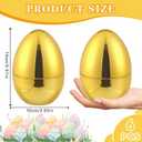 6 Pcs Jumbo Golden Easter Eggs Easter Basket Stuffers Fillers Jumbo Metallic Gold Easter Eggs for Easter DIY Craft Ornaments