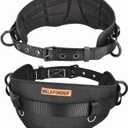 Tongue Buckle Body Belt (Aluminum Hardware) With Hot-Pressing Waist Pad and 2 Aluminum Side D-Rings Personal Protective Equipment | Waist Fitting Size 32'' to 50''