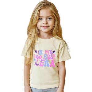 Habudda Toddler 100 Days of School Shirt Kids for Boys Girls 100th Day of School Costume T-Shirt Short Sleeve Tops Tee 2T-8Y