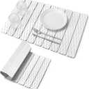 Large Stone Dish Drying Mats for Kitchen Counter, 24"(L)16"(W) Ripple - Pattern Dish Drying Mat, Eco-Friendly Absorbent Diatomaceous Earth Mats for Dishes Bottles Cups, Match Any Countertop