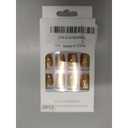 Almond Press on Nails Short Fake Nails Nude Ombre Acrylic Nails Shiny Glitter False Nails Press ons Glue On Nails Glossy Stick on Nails for Women Girls Nails Decoration 24 Pcs (Style1)