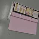 Nursing Clipboard Foldable, Foldable Clip Board w/Nursing Edition Medical Charts,3 Layers Aluminum, Nurse Note w/Low Profile Clip&Pen Clip for Students, Nurses and Doctors, Baby Pink