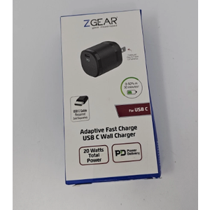 Z Gear USB-C Adaptive PD Fast Wall Charger - 20 Watts