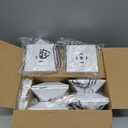 Brizled Solar Post Lights, 6 Pack LED Solar Fence Cap Lights for 4x4 5x5 6x6 Wooden Posts, Warm White Fence Top Post Light Column Landscape Outdoor Lighting for Outside Garden Patio Yard (Warm White ( Water Ripple) - White Shell)