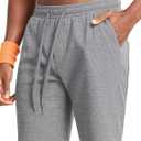 Mens Lounge Shorts with Pockets(Heather Grey,M) (Gray, M)