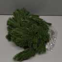 Christmas Pine Garland with Lights, Green Artificial Greenery Artificial Norfolk Decor for Mantle, Staircase, Fireplace, Indoor and Outdoor Holiday Decorations (Green Pine 79 inch with Light)