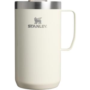 STANLEY Everyday Camp Mug | Drink Through Lid | Cup for Coffee, Tea and Drinks | Insulated Stainless Steel Coffee Mug | BPA-Free (24 Ounces, Cream Gloss)