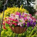 trytuny Artificial Flowers for Outdoor, UV Resistant Fake Silk Flowers, Realistic Faux Plants for Outside Indoor Porch Patio Window Box Planter Home Decor (20, Pink)