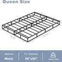 Tyndall 7 Inch Queen Box Spring, Heavy Duty Metal Box Spring for Queen Size Bed Mattress Foundation with Fabric Cover, Noise-Free, Non Slip, Easy Assembly