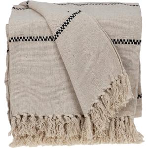Parkland Collection Logan Casual Beige 52" x 67" Woven Handloom Throw