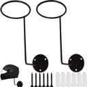 TIHOOD 2PCS Helmet Hanger Helmet Holder Rack Wall Mounted Hook for Coats, Hats, Caps, Motorcycle Accessories