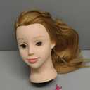 Mannequin Head with Colorful Hair 28" Long Straight Synthetic Hair Training Head with Clamp for Styling, Braiding, and Dye Practice (Blonde)