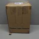 2 Pack 7.2-Inch Globe Pendant Lights, Mid Century Brushed Nickel Pendant Light Fixtures, Globe Pendant Lights Kitchen Island with Milk Glass Shade Hanging Fixture for Dining Room, Bulbs not Included