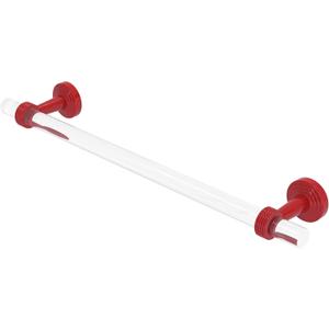 Allied Brass PB-41G-18-FER Pacific Beach Collection 18 Inch Towel Bar with Grooved Accents, Fire Engine Red