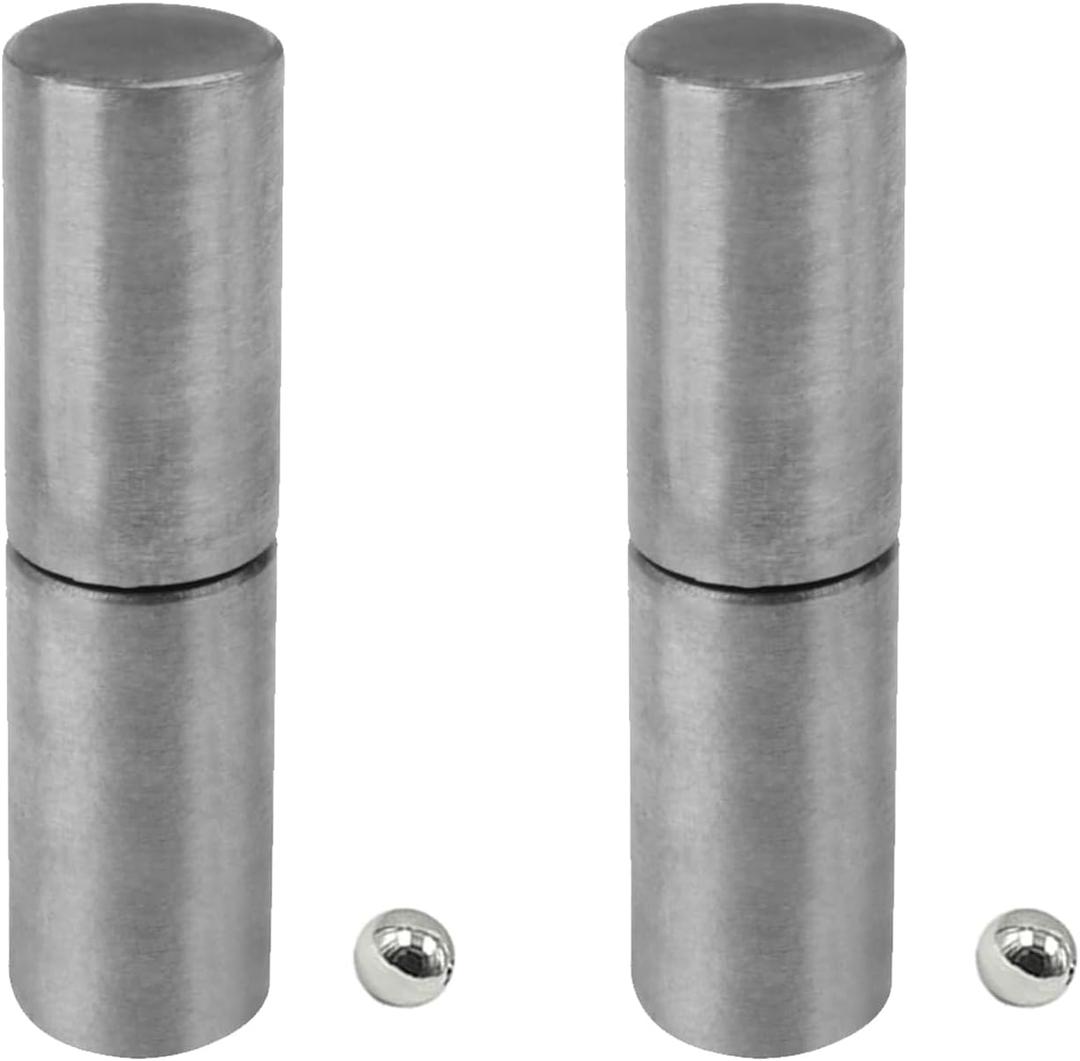 2 PCS Weldable Barrel Hinges 4⅛ x 1" Heavy Duty Steel Weld On Bullet Door Hinges Ball Bearing Detachable Hinge for Swing Door Trailer Ramp Gate Metal Gates (4⅛ x 1⅛"- 2 pcs)