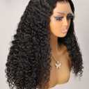 BEEOS 5x5 SKINLIKE Real HD Lace Closure Wig, 250% Density Curly 0.10mm Ultra-thin Invisible HD Lace Human Hair Wig Pre-Plucked Bleached Knots 24 Inch