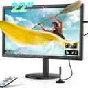 22 inch TV, 1080P Full HD TV with ATSC Digital Tuner, Small Flat Screen TV with HDMI, USB, AV Inputs, Portable TV for Cars, Kitchen, Home, RV