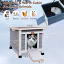 Cat House for Outdoor Cats, Insulated Outdoor Cat House with Liner, 20"D x 17"W x 16.5"H