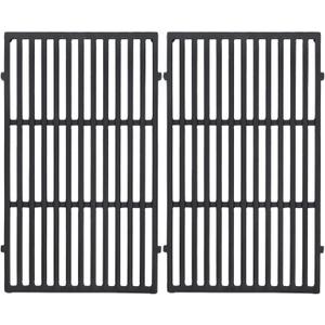 Leship 19.5 inch Cooking Grates Replace for Weber 7524, 7528, Weber Genesis 300 Series Genesis E310 E320 E330 S310 S320 S330 EP310 EP320 EP330 Grills, Cast Iron Grill Grates (19.5" x 12.9" Each)