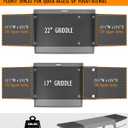 Sivsis Portable Griddle Stand for Blackstone 17/22 in with Shelf