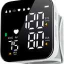 Blood Pressure Monitor Rechargeable Wrist Blood Pressure Cuff Adjustable Digital BP Machine 2x90 Readings Voice Broadcast Backlit Display for Home Use with Carrying Case