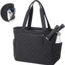 Pickleball Bag Fits 2 to 6 Paddles, Quilted Pickle ball Tote Bags for Women and Men with Shoe Compartment and Fence Hook, Great Pickleball Gifts