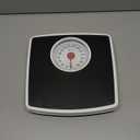 Taylor Battery Free Analog Scales for Body Weight, 330LB Capacity, Easy to Read Large 4.25-inch Dial, 10.3 x 10.6-inch Vinyl Mat Platform, Black