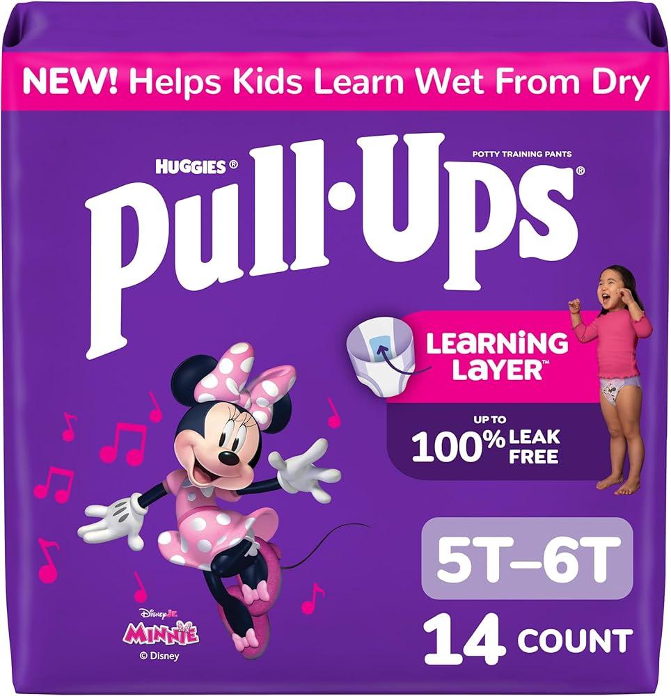 PullUps Boys' Potty Training Pants, Size 5T 6T Training Underwear (46+ lbs), 14 Count
