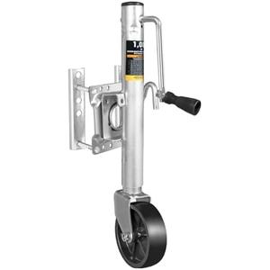 Torin 1000 lbs Trailer Jack with Wheel, Heavy Duty Swivel Boat Trailer Jack Single Whee, 10" Lift, Bolt-on Trailer Tongue Jack for RV Boat ATR39001B, Silver